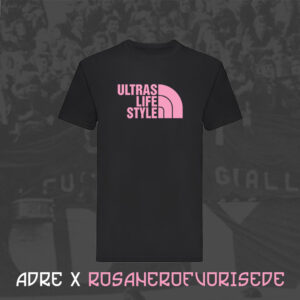 T-Shirt Hooligans Ultras Lifestyle Life 100% Cotone Personalizzata Nera Ultras Liberi PALERMO