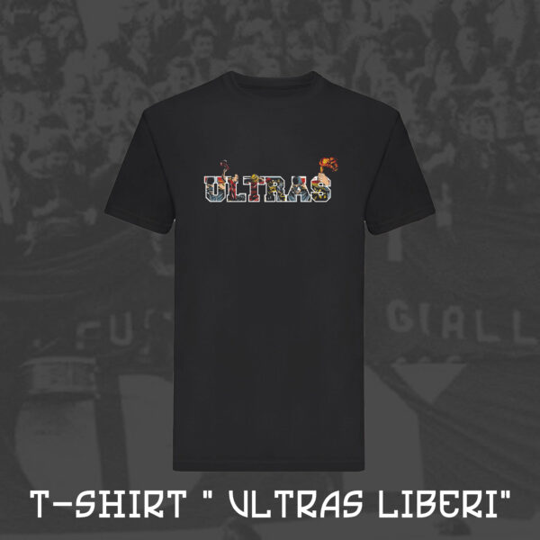 T-Shirt Hooligans Ultras Lifestyle Life 100% Cotone Personalizzata Nera Ultras Liberi